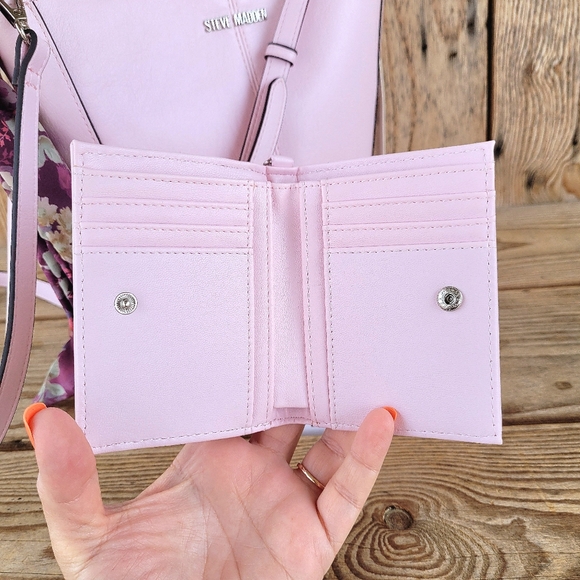 *Rare* Steve Madden Pink Frost Bucket Bag With Matching Wallet - Picture 10 of 11